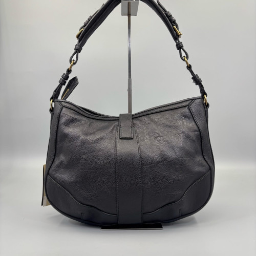 Burberry Shoulder Bag Grained Calfskin Black