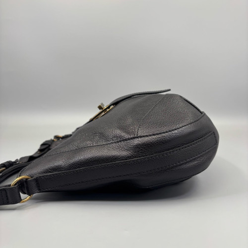 Burberry Shoulder Bag Grained Calfskin Black