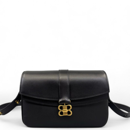 Balenciaga Small Lady Flap Bag Calfskin Black