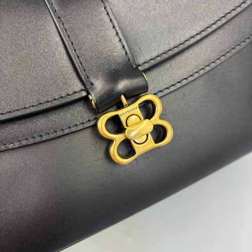 Balenciaga Small Lady Flap Bag Calfskin Black