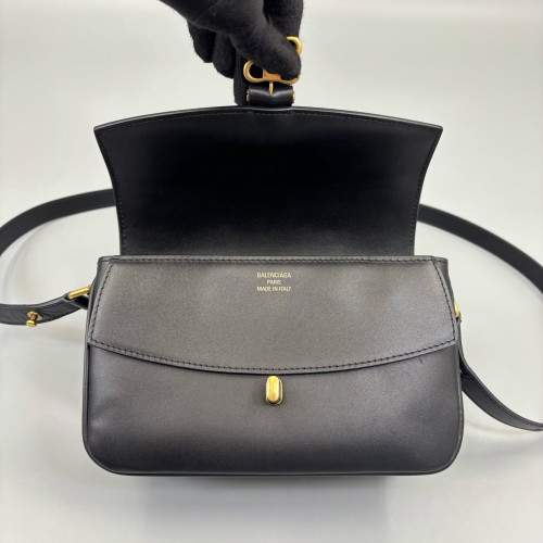 Balenciaga Small Lady Flap Bag Calfskin Black