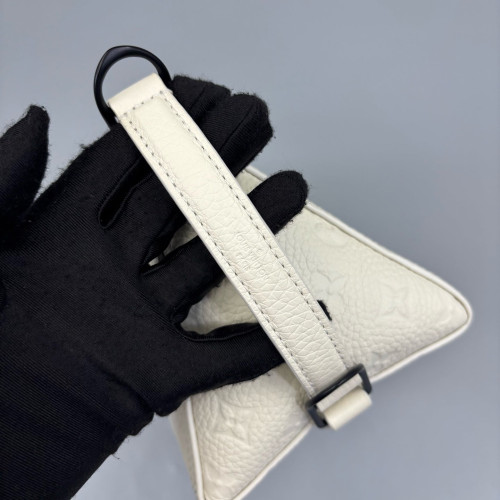 Louis Vuitton Triangle Messenger Monogram Empreinte White