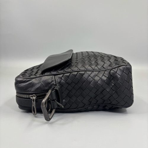 Bottega Veneta Crossbody Bag Lambskin Intrecciato Nappa Black