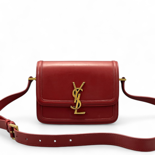 Yves Saint Laurent Small Solferino Calfskin Red