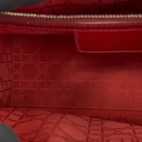 Dior Medium Lady Dior Patent Calfskin Red