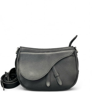 Dior Small Saddle Messenger Bag Calfskin Black