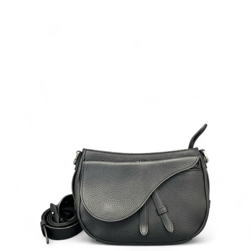 Dior Small Saddle Messenger Bag Calfskin Black