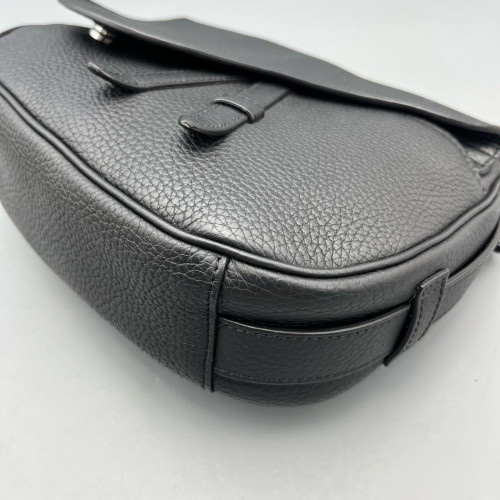 Dior Small Saddle Messenger Bag Calfskin Black