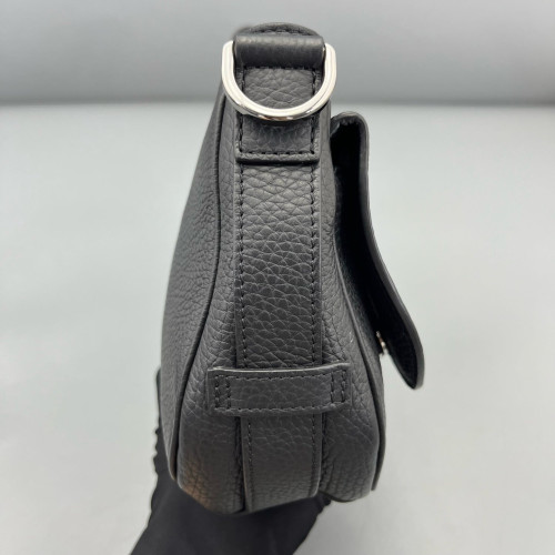 Dior Small Saddle Messenger Bag Calfskin Black