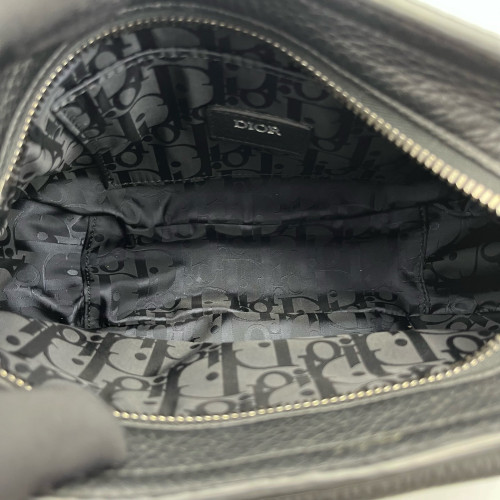 Dior Small Saddle Messenger Bag Calfskin Black