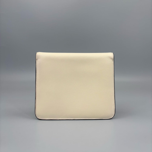 Fendi Fab Crossbody Bag Calfskin White