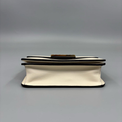 Fendi Fab Crossbody Bag Calfskin White