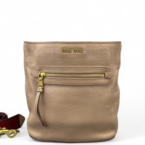 Miu Miu Bucket Calfskin Nude Pink