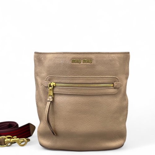 Miu Miu Bucket Calfskin Nude Pink