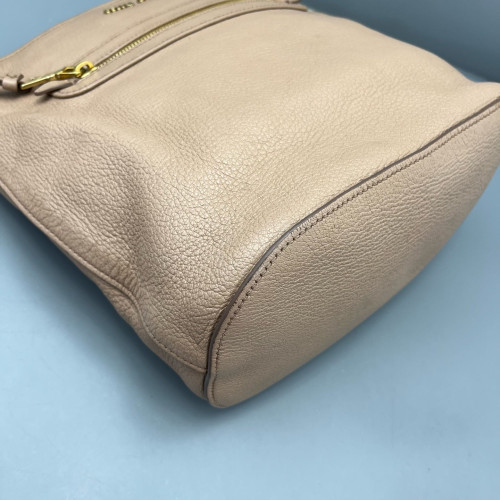 Miu Miu Bucket Calfskin Nude Pink