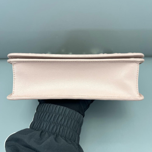 Miu Miu Crossbody Bag Crumpled Lambskin Pink