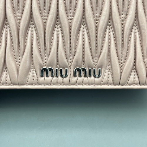 Miu Miu Crossbody Bag Crumpled Lambskin Pink