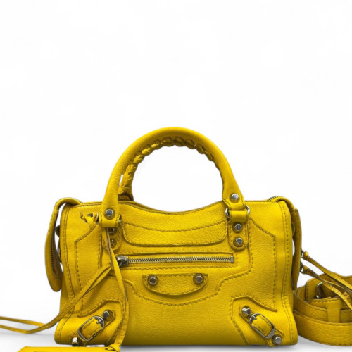 Balenciaga Mini City Grained Calfskin Yellow