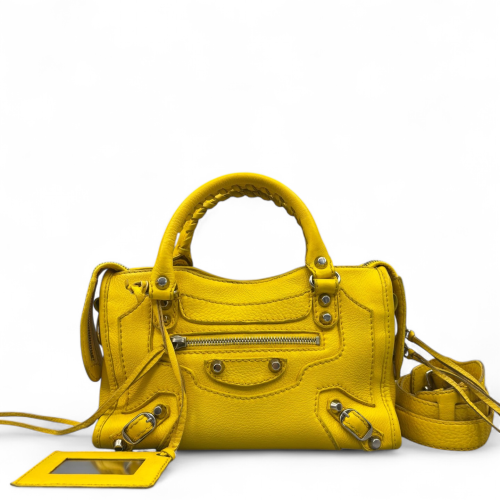 Balenciaga Mini City Grained Calfskin Yellow