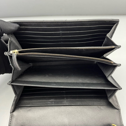 Gucci Matelasse GG Marmont Chain Wallet Calfskin Black