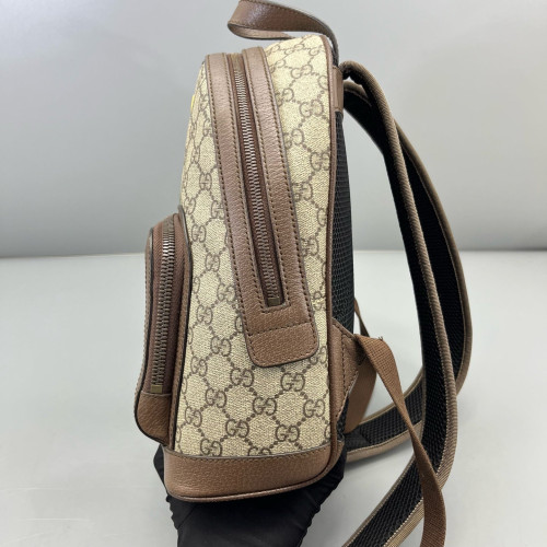 Gucci Web Small Ophidia Day Backpack GG Supreme Monogram Beige Ebony Beige Brown