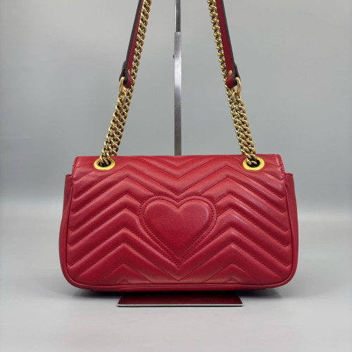 Gucci Matelasse Small GG Marmont Calfskin Red
