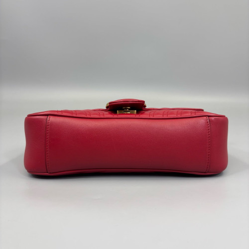Gucci Matelasse Small GG Marmont Calfskin Red