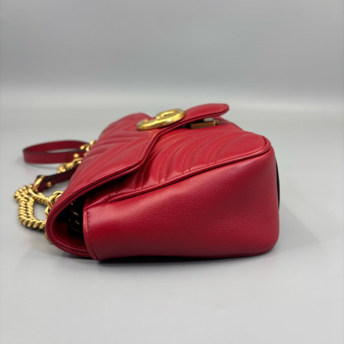 Gucci Matelasse Small GG Marmont Calfskin Red