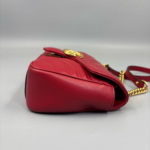 Gucci Matelasse Small GG Marmont Calfskin Red