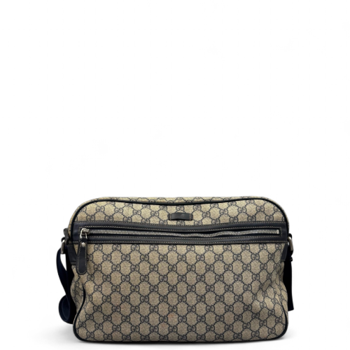 Gucci Messenger GG Supreme Monogram Beige Black