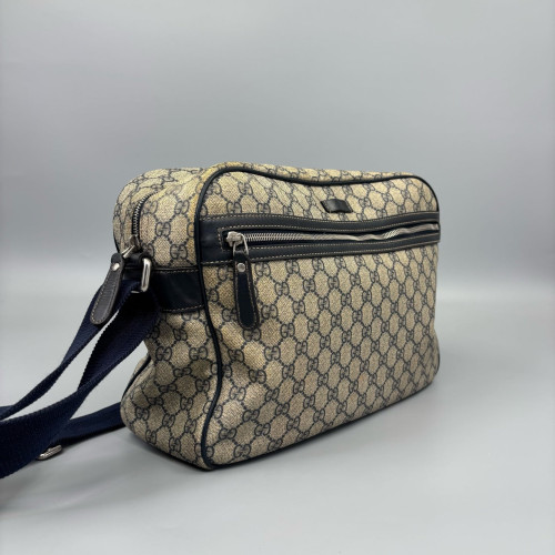 Gucci Messenger GG Supreme Monogram Beige Black