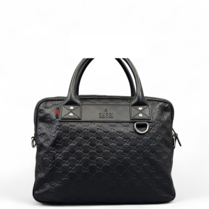 Gucci Briefcase Guccissima Black
