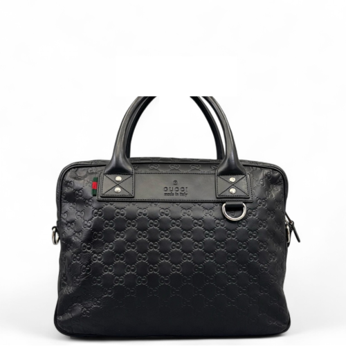 Gucci Briefcase Guccissima Black