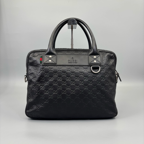 Gucci Briefcase Guccissima Black