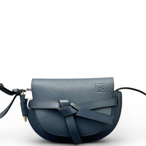 Loewe Mini Gate Grained Calfskin Blue