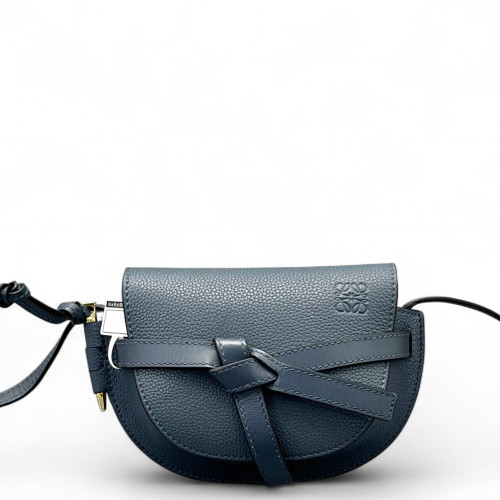 Loewe Mini Gate Grained Calfskin Blue