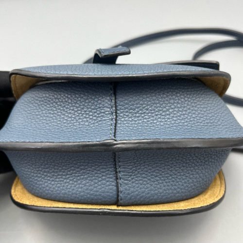 Loewe Mini Gate Grained Calfskin Blue