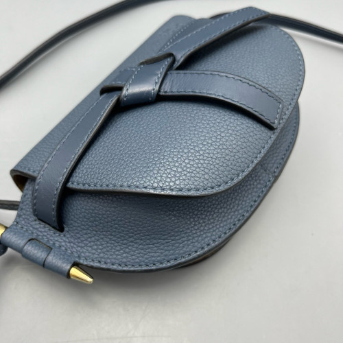 Loewe Mini Gate Grained Calfskin Blue