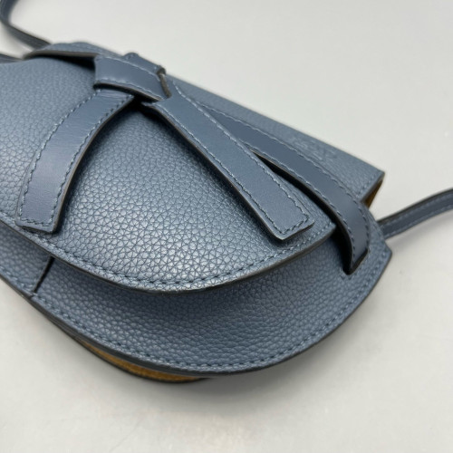 Loewe Mini Gate Grained Calfskin Blue