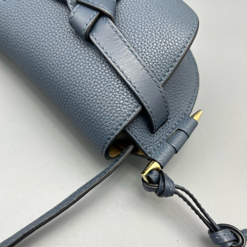Loewe Mini Gate Grained Calfskin Blue