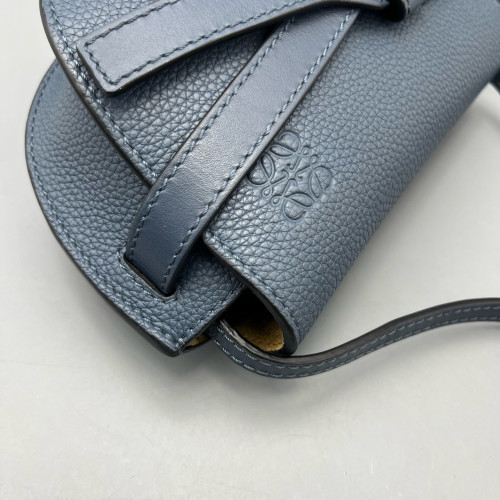 Loewe Mini Gate Grained Calfskin Blue