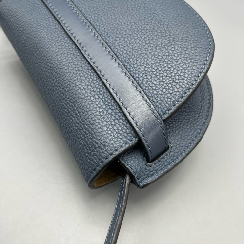 Loewe Mini Gate Grained Calfskin Blue
