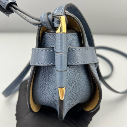 Loewe Mini Gate Grained Calfskin Blue