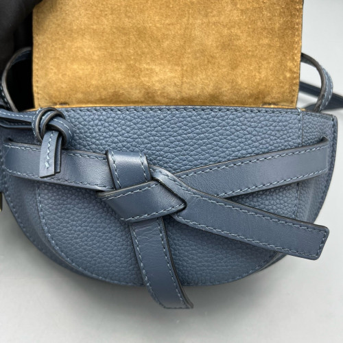Loewe Mini Gate Grained Calfskin Blue