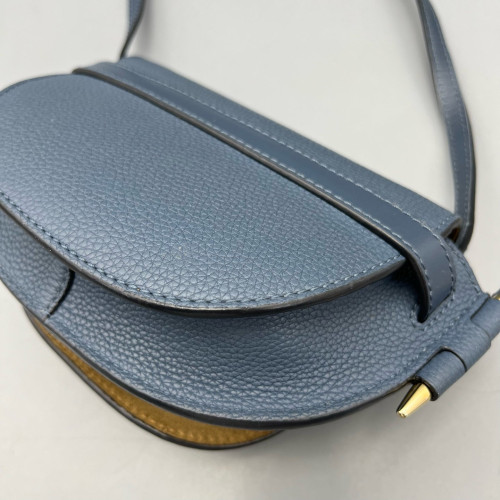 Loewe Mini Gate Grained Calfskin Blue