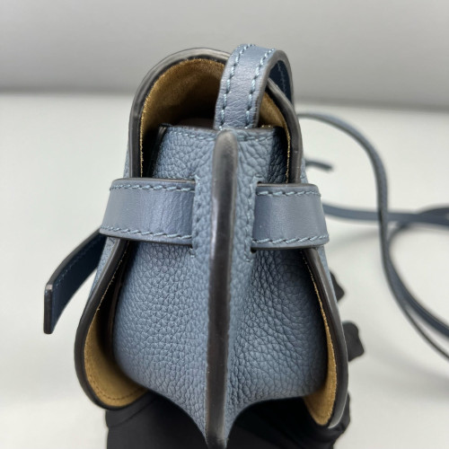 Loewe Mini Gate Grained Calfskin Blue