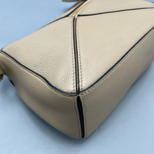 Loewe Small Puzzle Grained Calfskin Beige Sahara