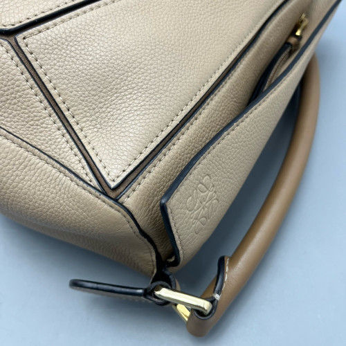 Loewe Small Puzzle Grained Calfskin Beige Sahara