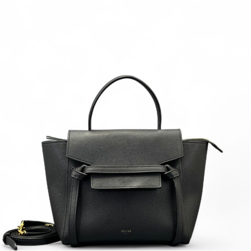 Celine Nano Belt Bag Grained Calfskin Black