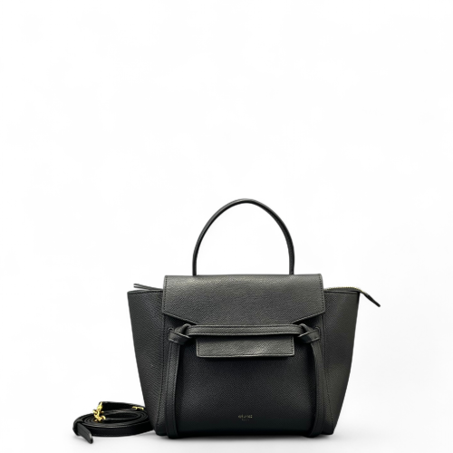 Celine Nano Belt Bag Grained Calfskin Black